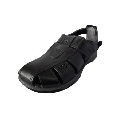 Sandalia Casual de Cuero Marca Pegada Cerrada Tira y Velcro Calzado Hombre