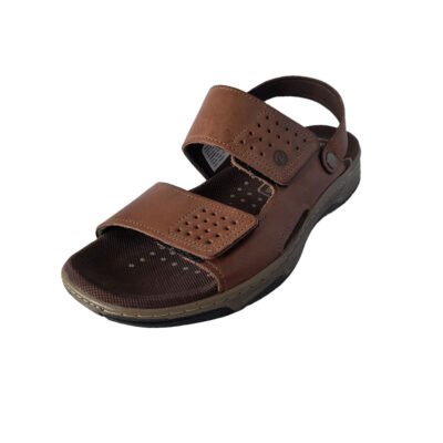 Sandalia Casual de Cuero Marca Pegada Cerrada Tira y Velcro Calzado Hombre