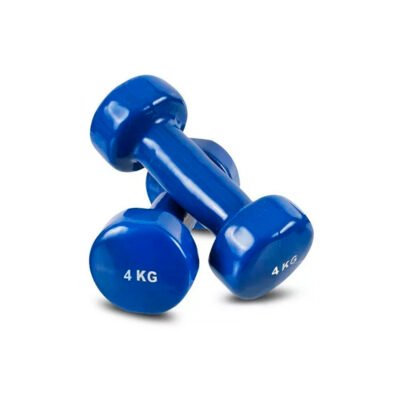 Pesa Mancuerna 4KG Aeróbica de Metal Recubierta en Vinilo Fitness Gym