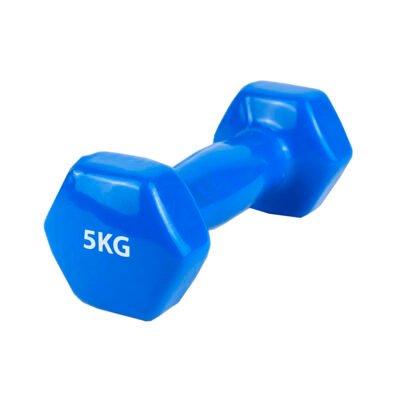 Pesa Mancuerna 5KG Aeróbica de Metal Recubierta en Vinilo Fitness Gym