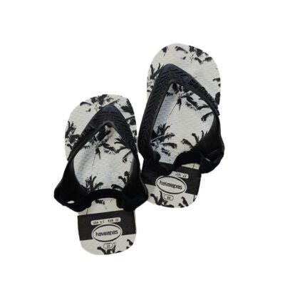 Chancleta Ojota Havaiana Baby con Elástico Palmeras
