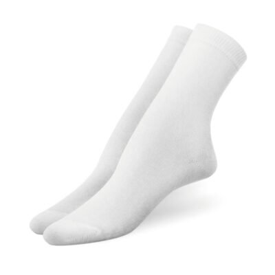 Media Deportiva Casual Caña Media Motor Oil Algodón Unisex Calcetín Blanco Liso