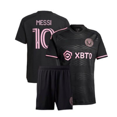 Conjunto de Niño Inter de Miami Messi Negra Visitante Camiseta y Short
