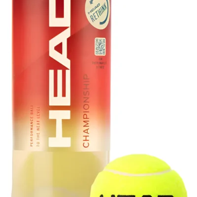 Tubo de Pelotas Verdes Tenis 3 Unidades Championship Head Deporte Rojo
