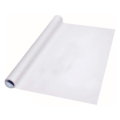 Pizarra Vinilo Adhesivo Negra Mate Para Pared 45x200cm Blanco