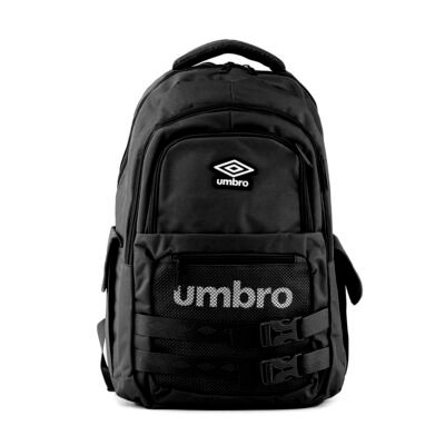 Mochila UMBRO Bolso Casual Escolar Negra con Broches