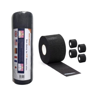 Rollo Papel Cuello Negro Peluquería Y Barberia X 5 Unidades
