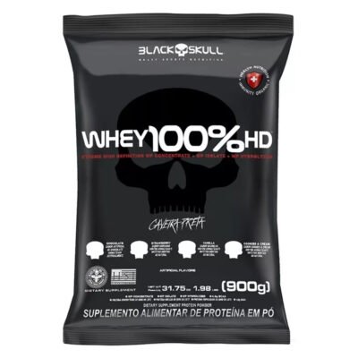 Suplemento Whey 100% HD Protein Black Skull 900g Gym