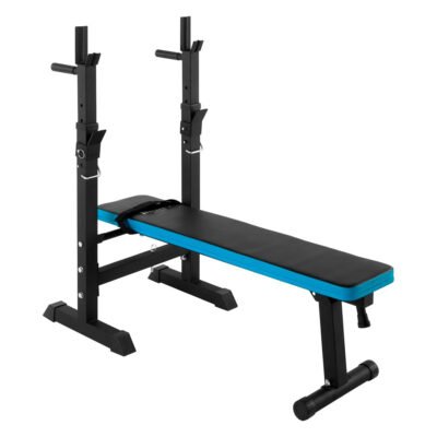Banco de Pesas Inclinado Regulable con Soporte para Barra