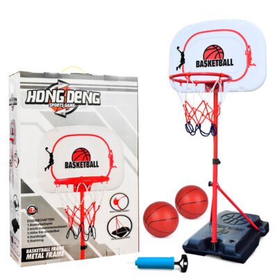 Tablero de Basquet con Pie Altura 2.01m con Inflador y Pelota