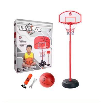 Tablero de Basquet con Pie Altura 2.40m con Inflador y Pelota de Goma