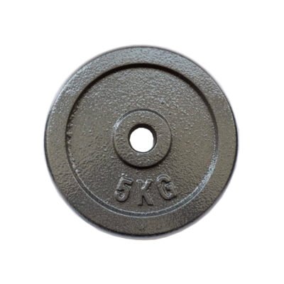 Disco Pesas De Hierro 5kg Para Mancuernas Y Barra