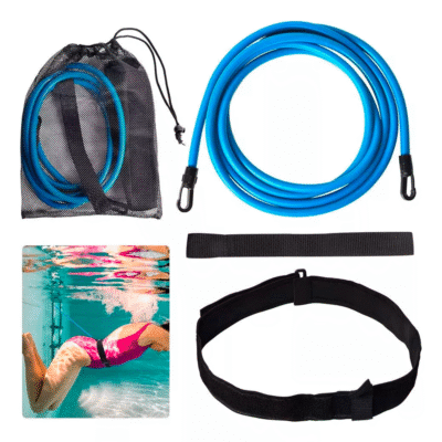 Cinturón Elástico de Entrenamiento para Natación con Arnés para Piscina
