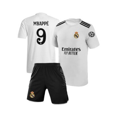 Conjunto Deportivo de Fútbol Infantil Real Madrid Mbappé #9