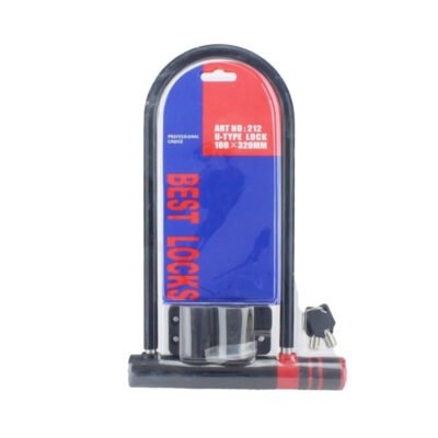 Tranca Para Bicicletas Y Motos Metálica Con Candado Y Llave