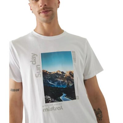 Remera Manga Corta Mistral Hombre Camiseta de Algodón